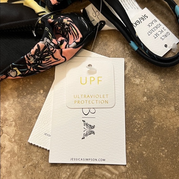 Jessica Simpson 2 piece swimsuit size 6/6X NWT - Picture 2 of 4